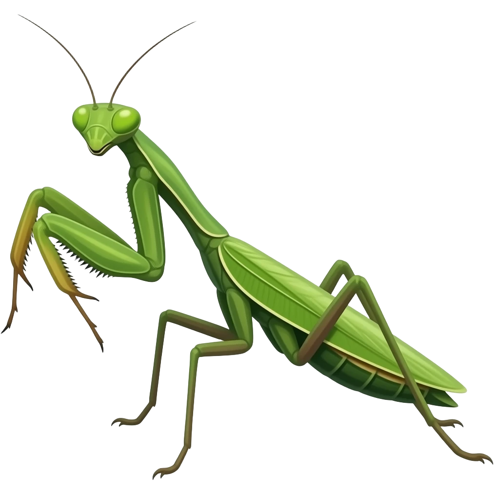 Praying mantis attacking emoji