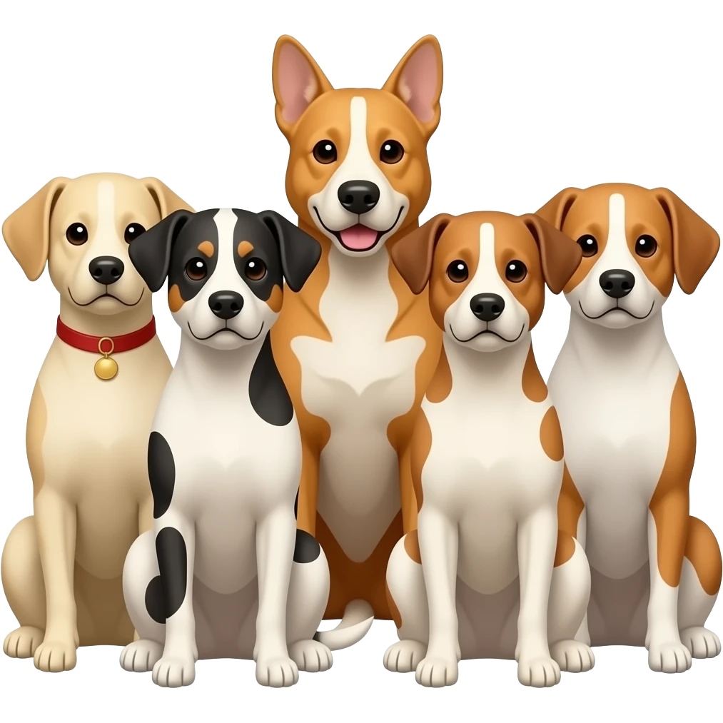 five dog emoji