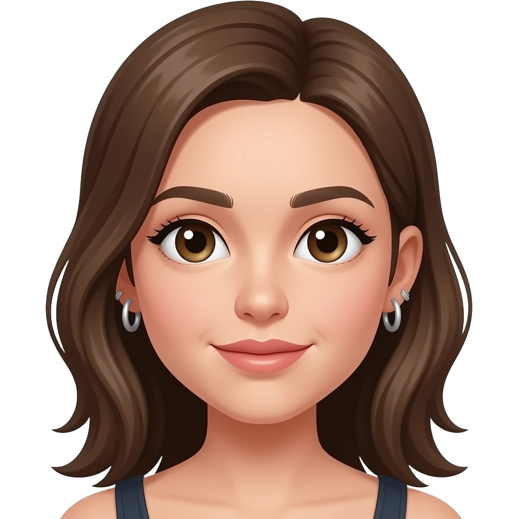 Teen girl with 8 earrings emoji