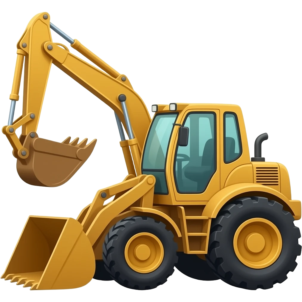 Backhoe loader emoji