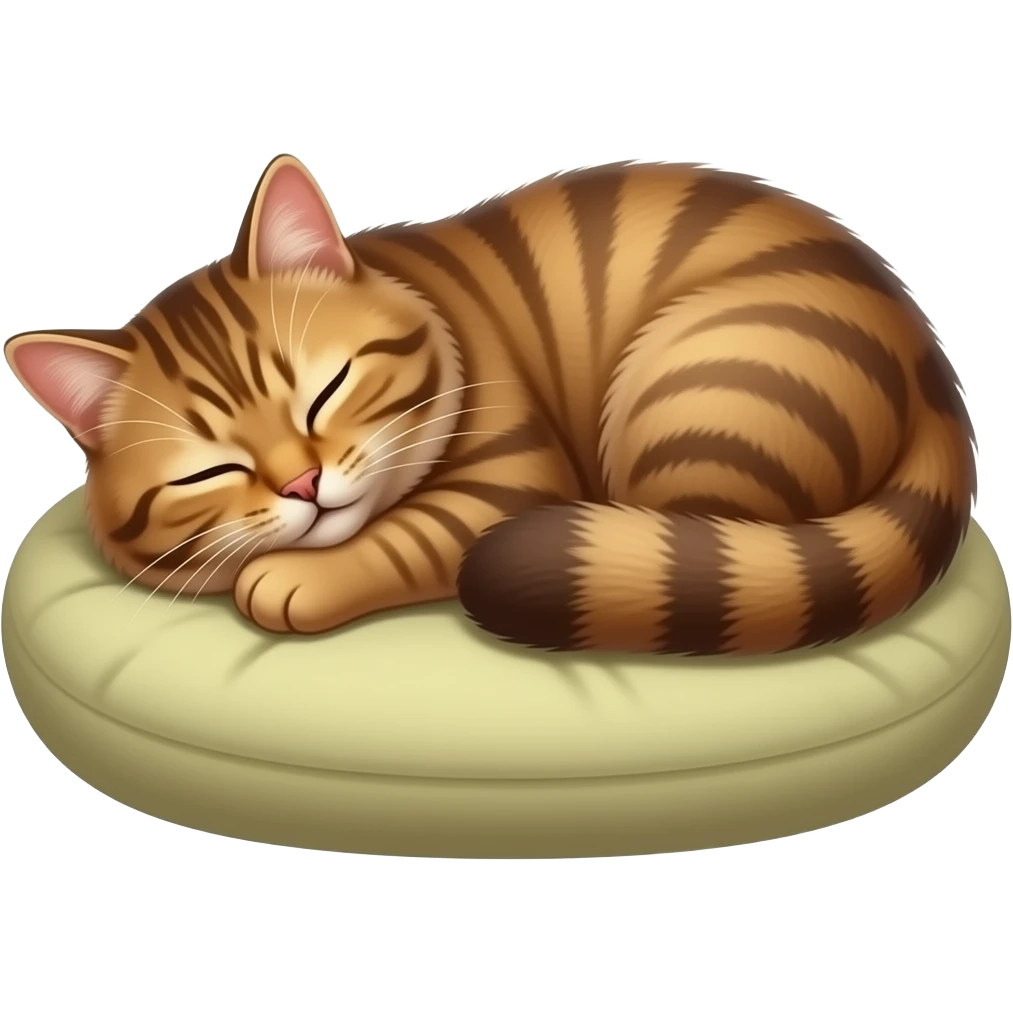 Longhaired Brown Tabby sleeping in my lap. emoji