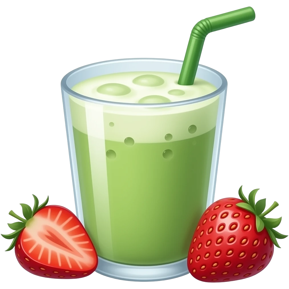 Strawberry matcha emoji