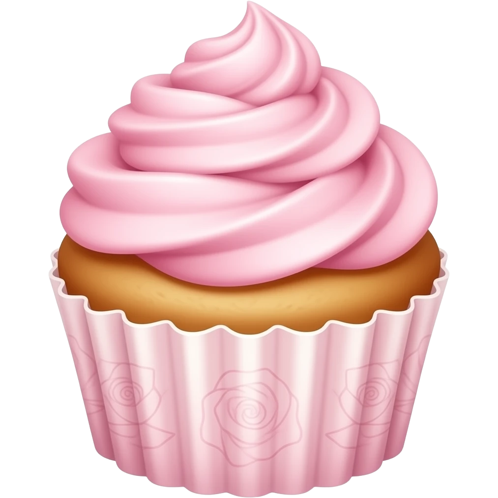 Cupcake with pink icing emoji