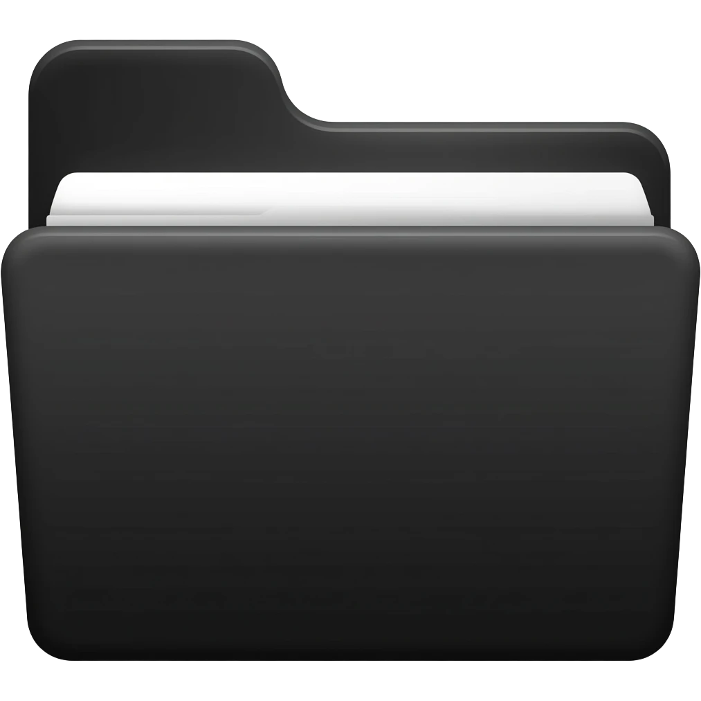 black folder emoji