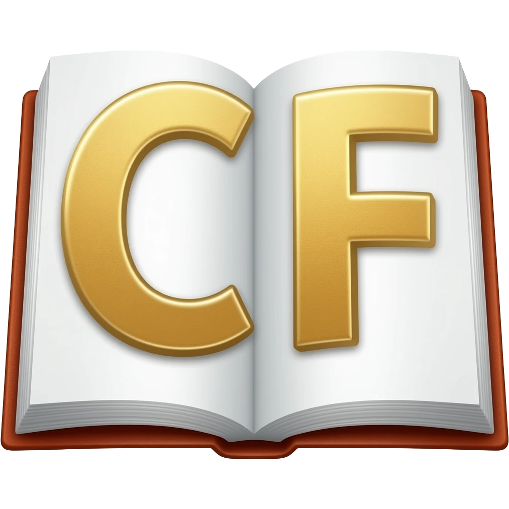 book with the letters CF emoji
