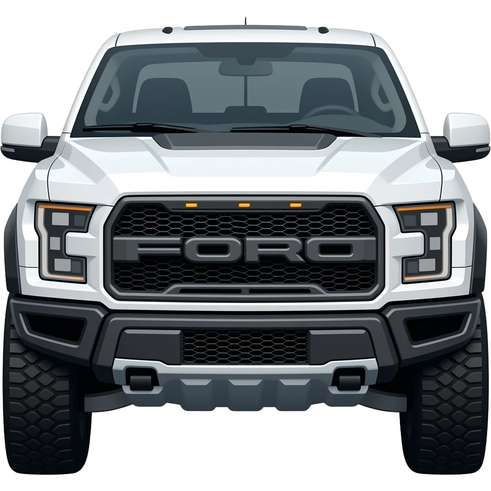 Create a white ford raptor 37 performance emoji