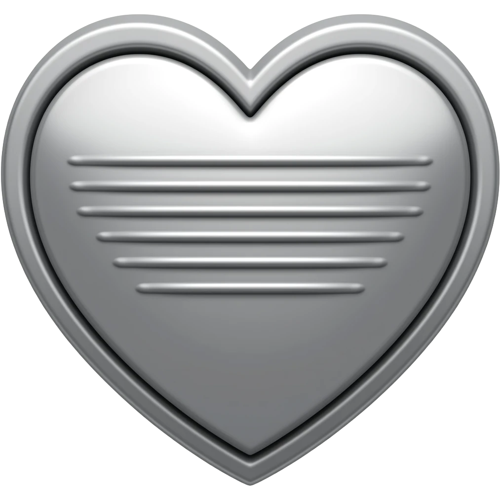 silver heart locker emoji