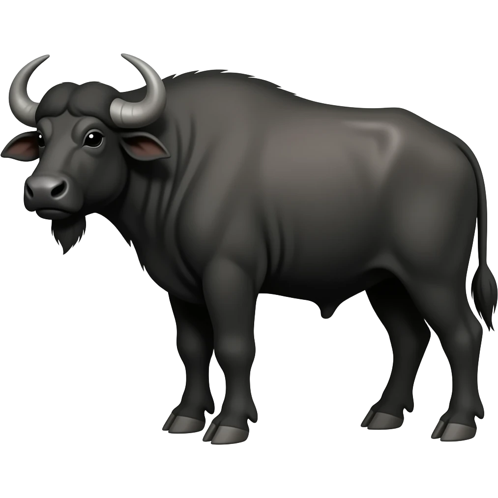 a black Buffalo emoji