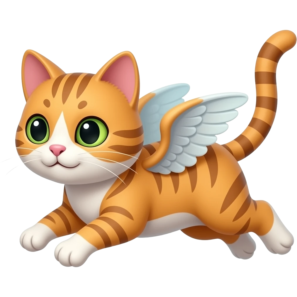 cute flying cat emoji