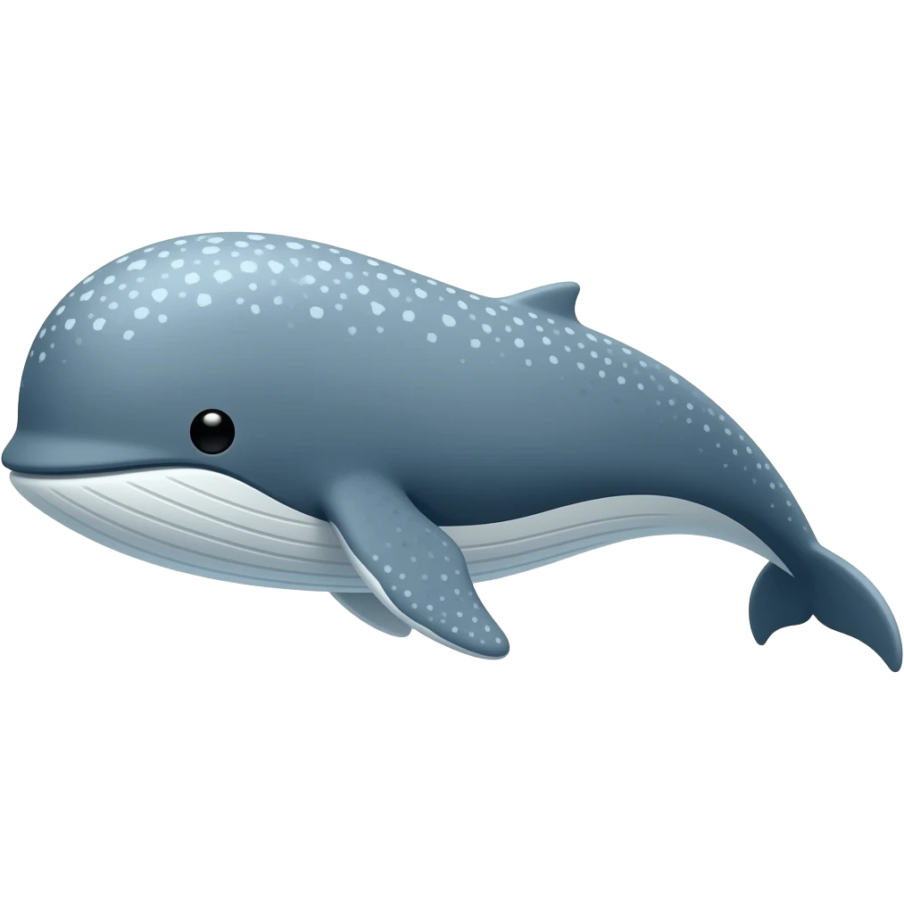 Create high-quality glossy emojis with a vibrant modern style.Make the emojis look premium, shiny, and eye-catching with bright highlights, smooth gradients, soft reflections, and glowing details. Whale  emoji emoji