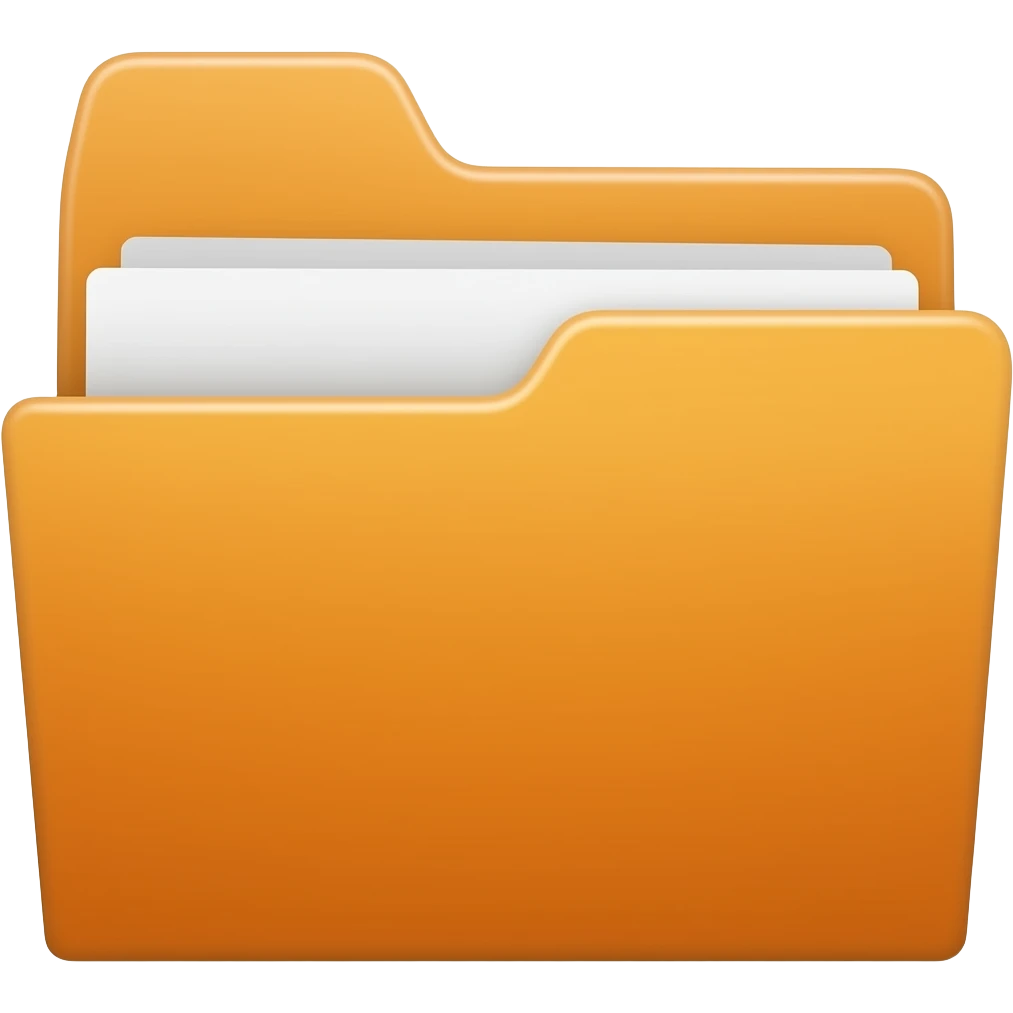 Orange file folder emoji