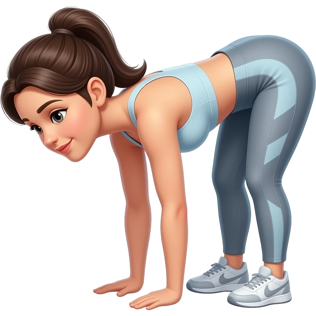 Make a woman bent over in leggings emoji