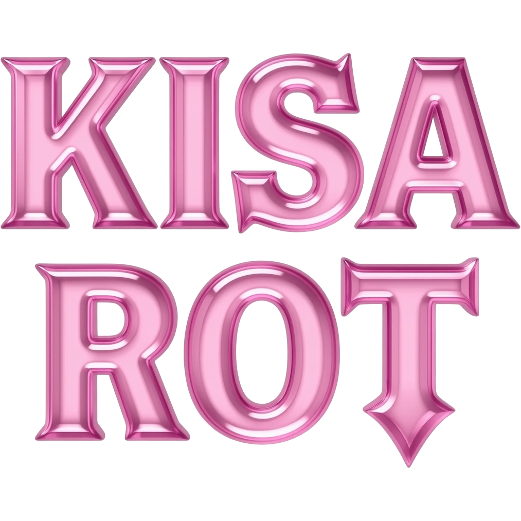 the glossy font is translucent and Gothic without soft edges, medium pink and slightly tilted, with sharp edges and a diamond glow 3d text "КИСА ГНИЛЬ" emoji