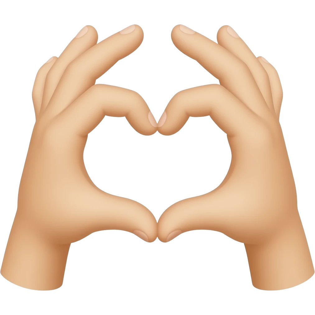 Heart with hands emoji