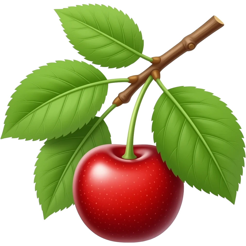 small early cherries on the tree emoji