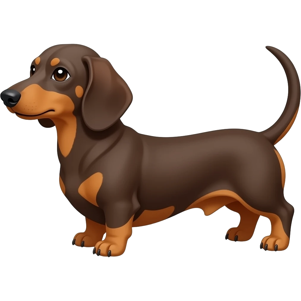 fully brown dachshund emoji