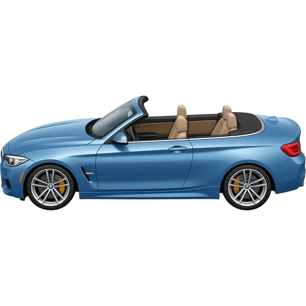 By Blavk convertible BMWside view top down emoji