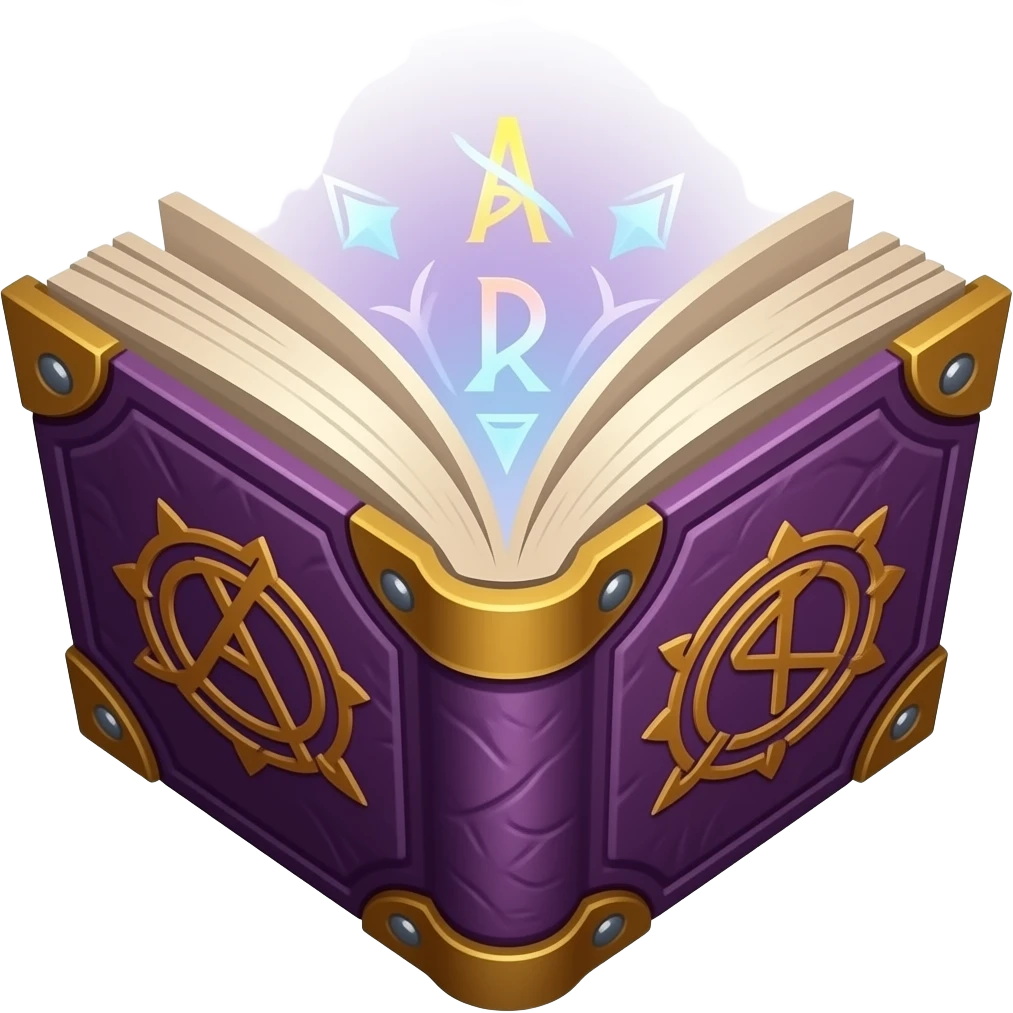 purple spellbook forward facing emoji