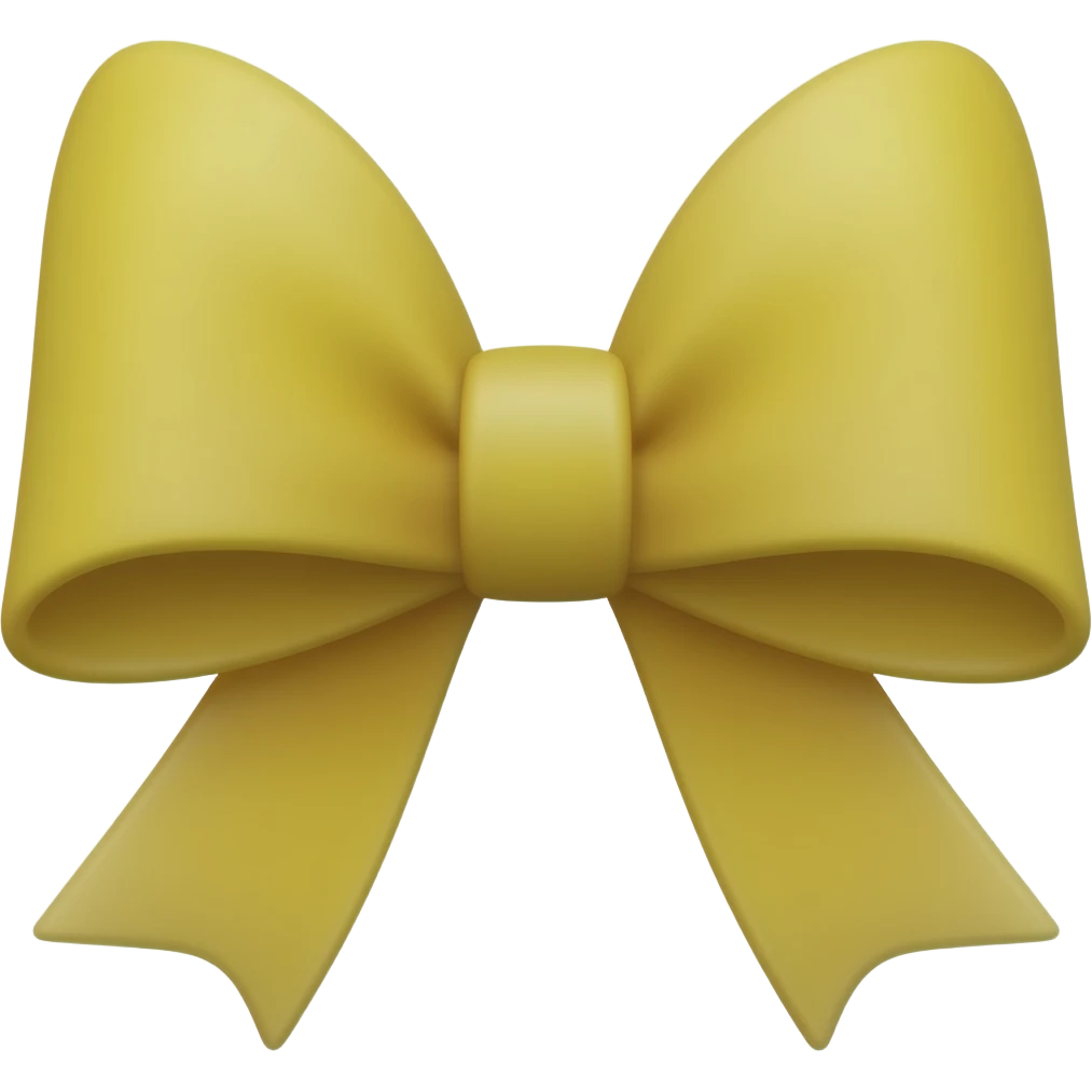 Yellow bow emoji