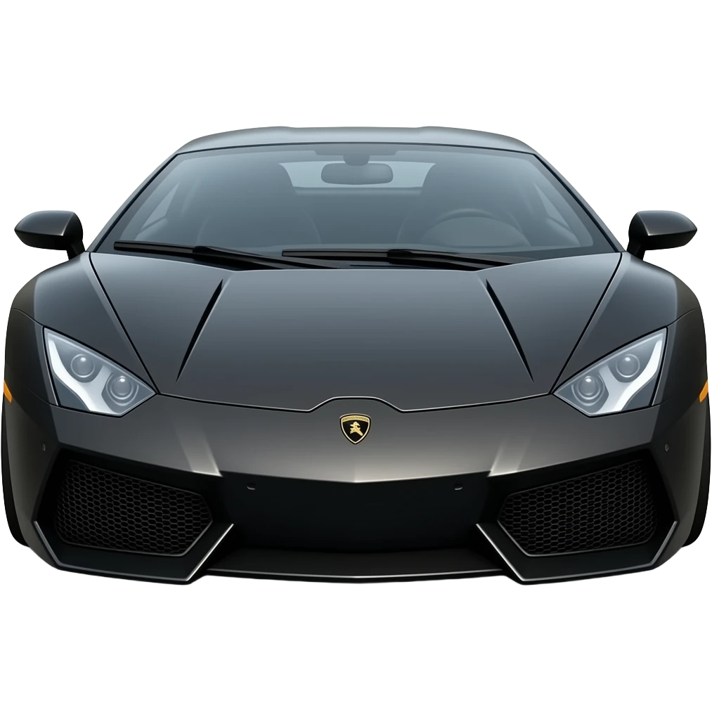 black lamboghini front emoji