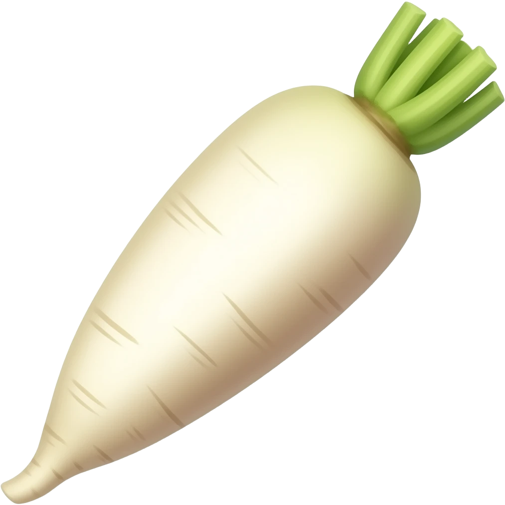 Thin white radish emoji