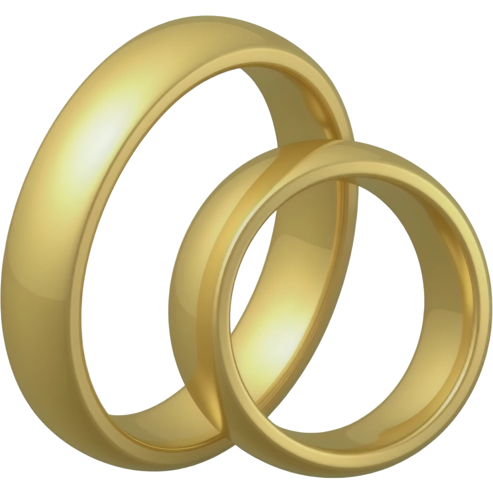 Generate 2 wedding rings emoji