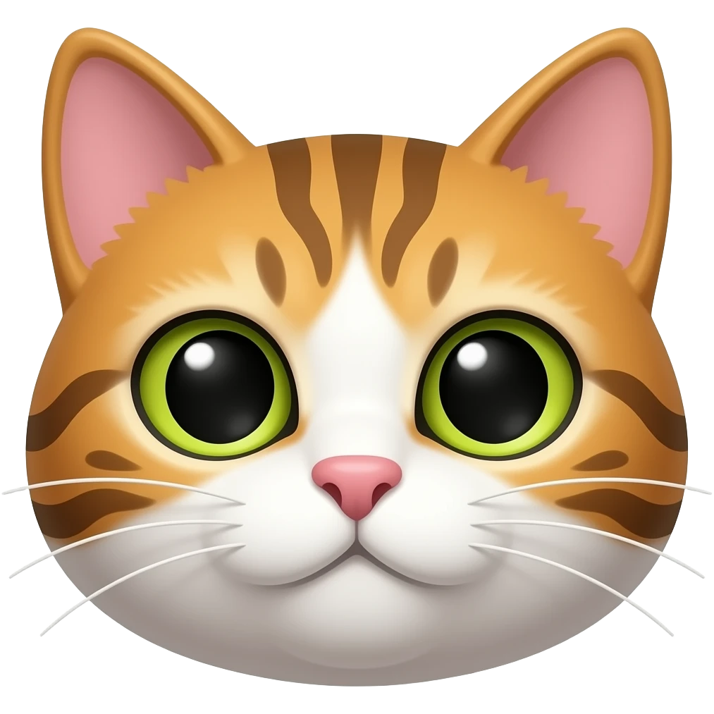 Flat faced cat face emoji