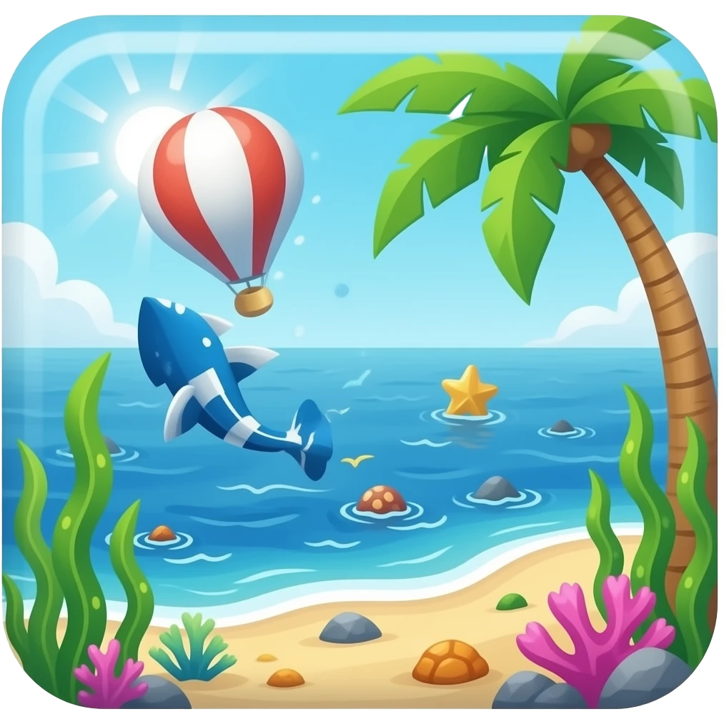 Sea video game   no background emoji