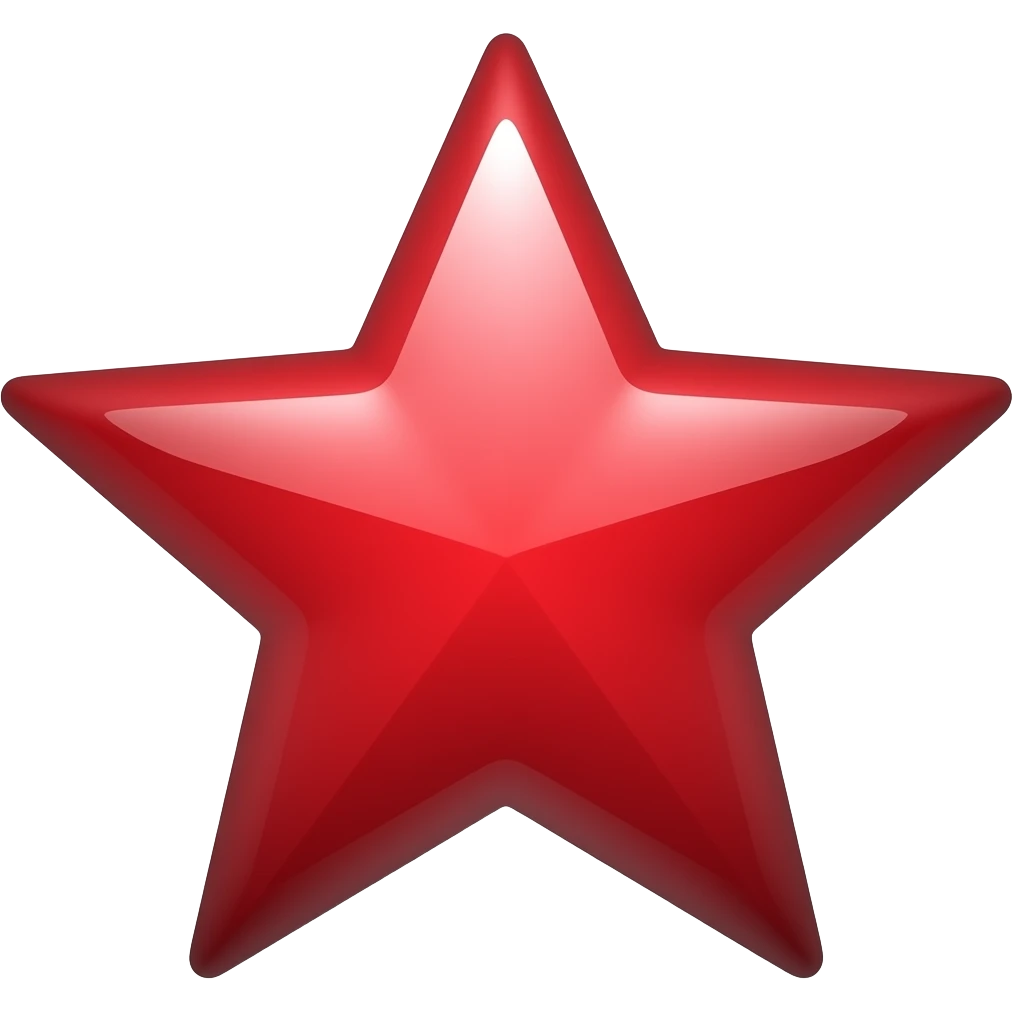 star shape red color emoji