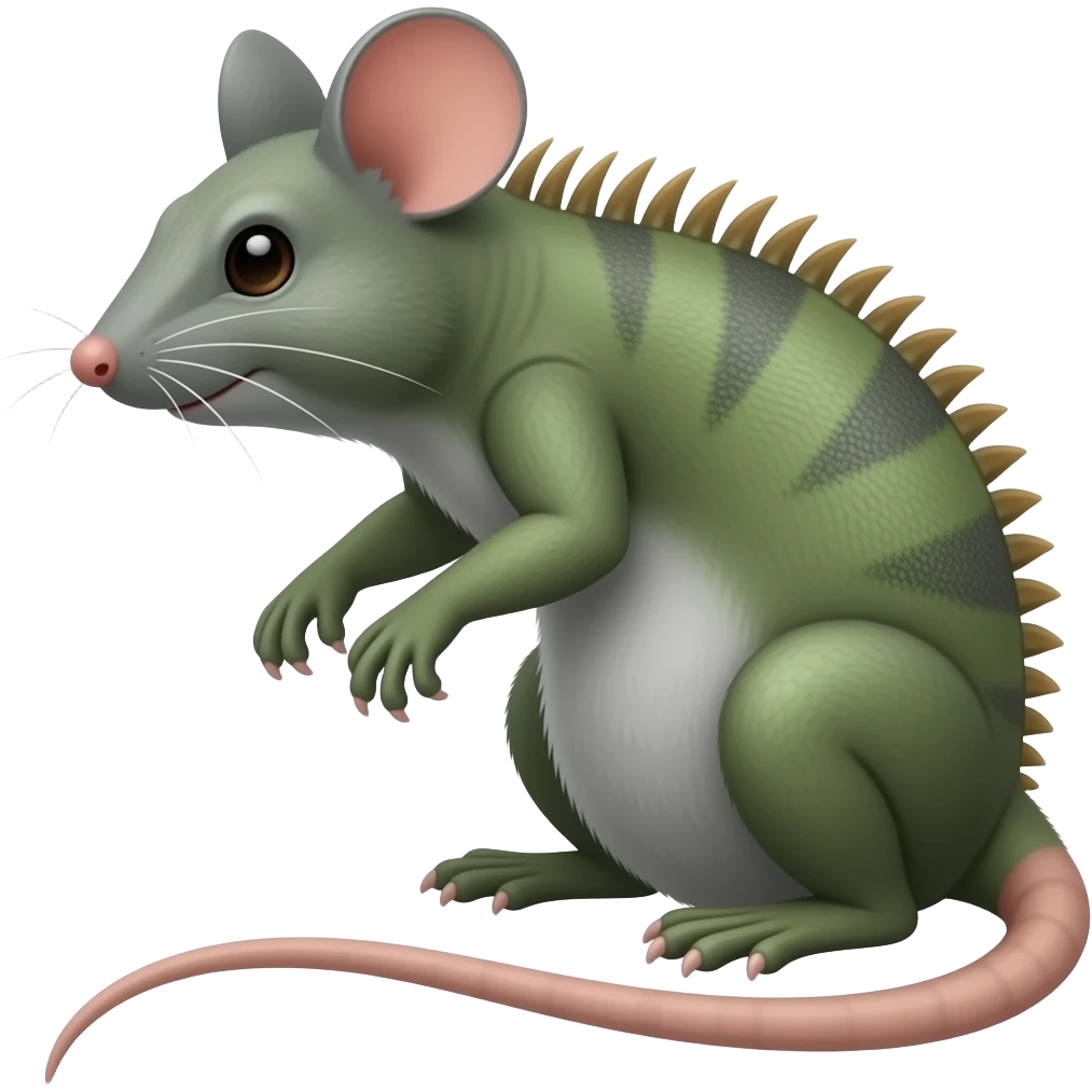 🦎🐭 Mouse pulling iguana stranger tail emoji