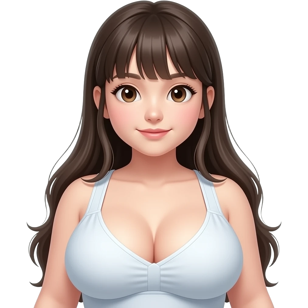 下着姿の巨乳の幼い女の子 emoji