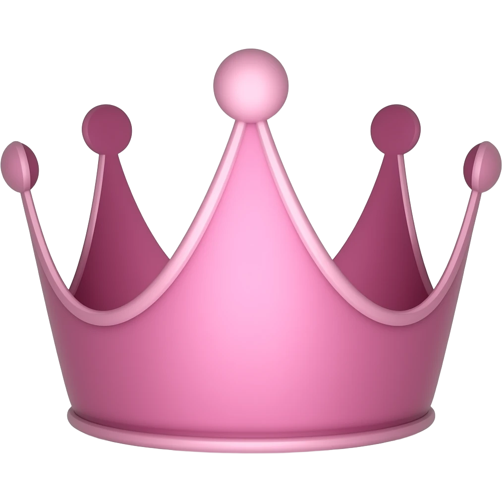 Pink crown emoji