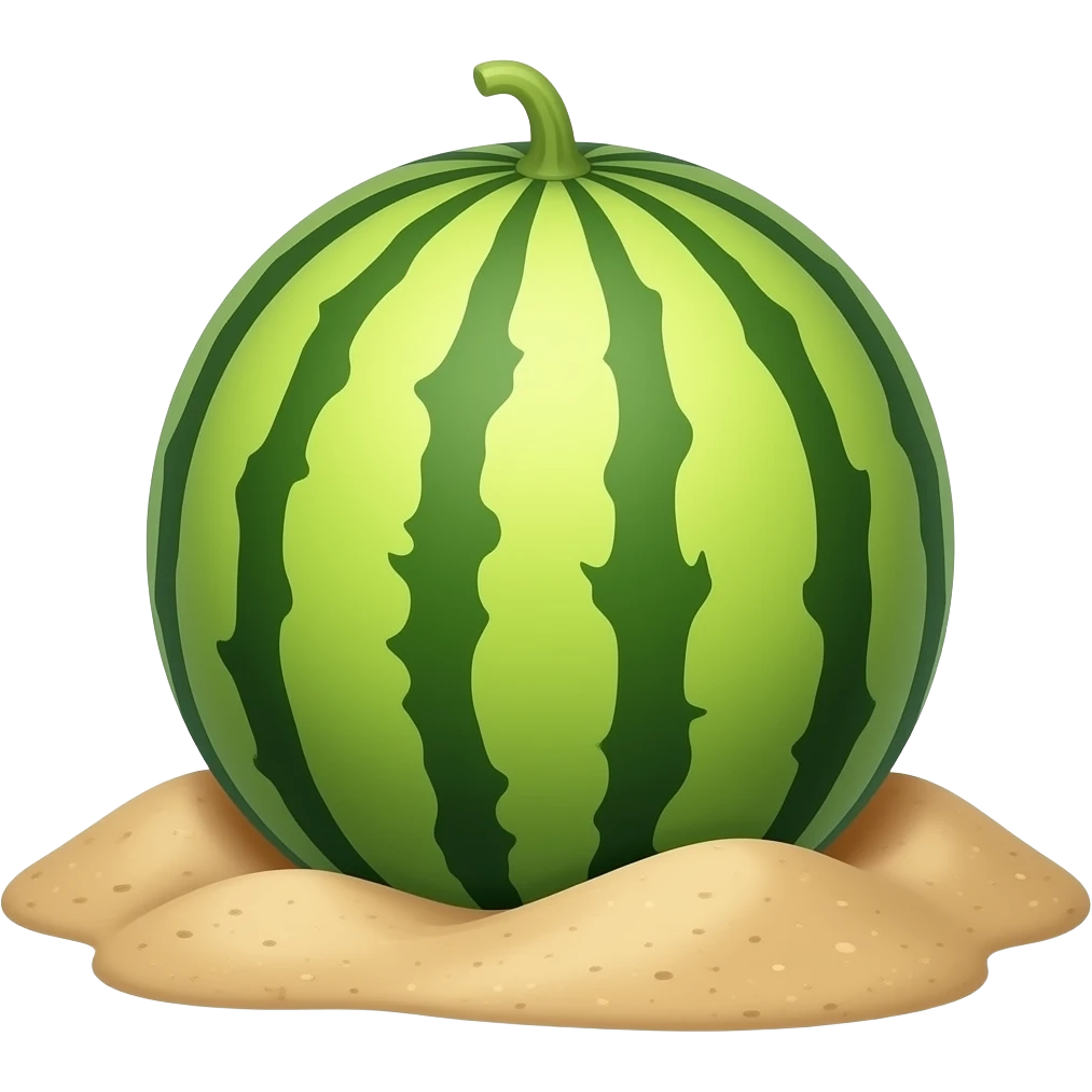 Make a melon sand box emoji emoji