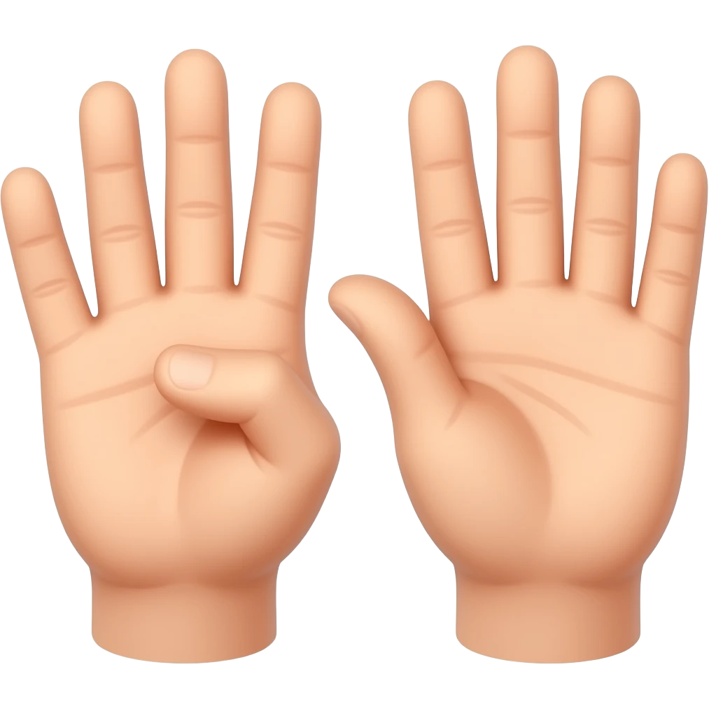 Hands doing 67 meme emoji