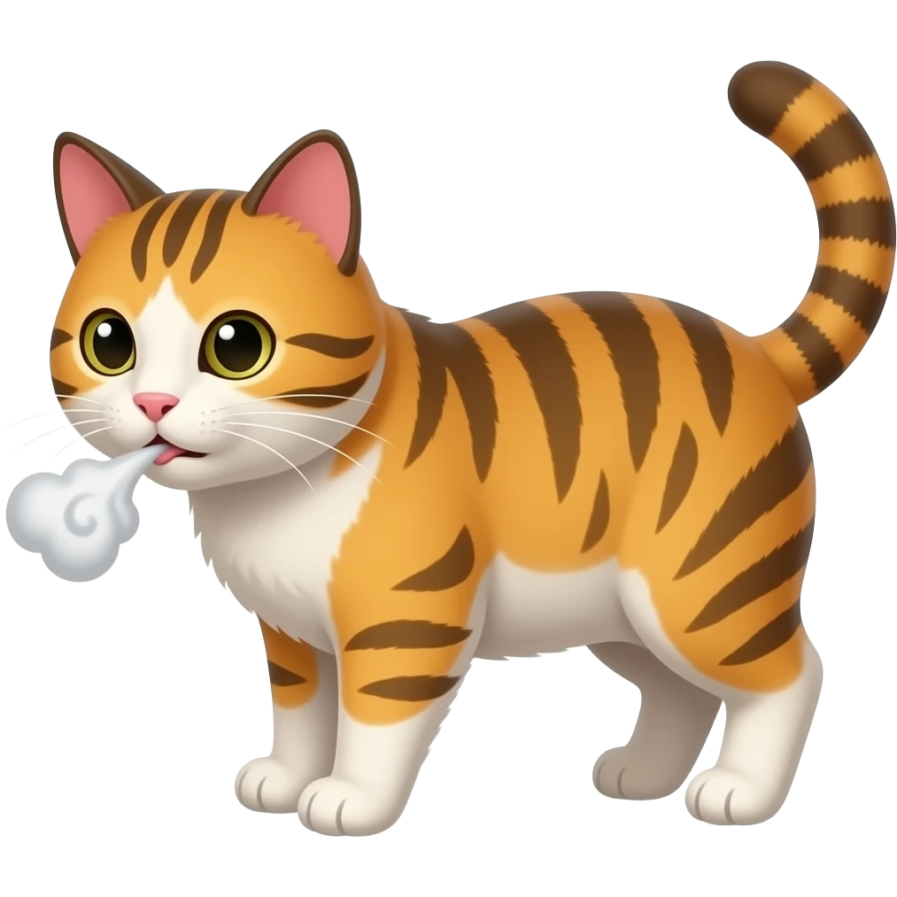 Cat farting emoji