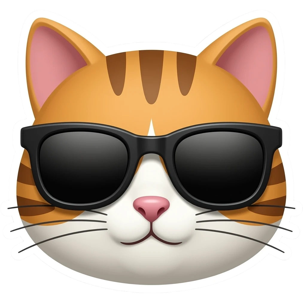Funny sticker emoji
