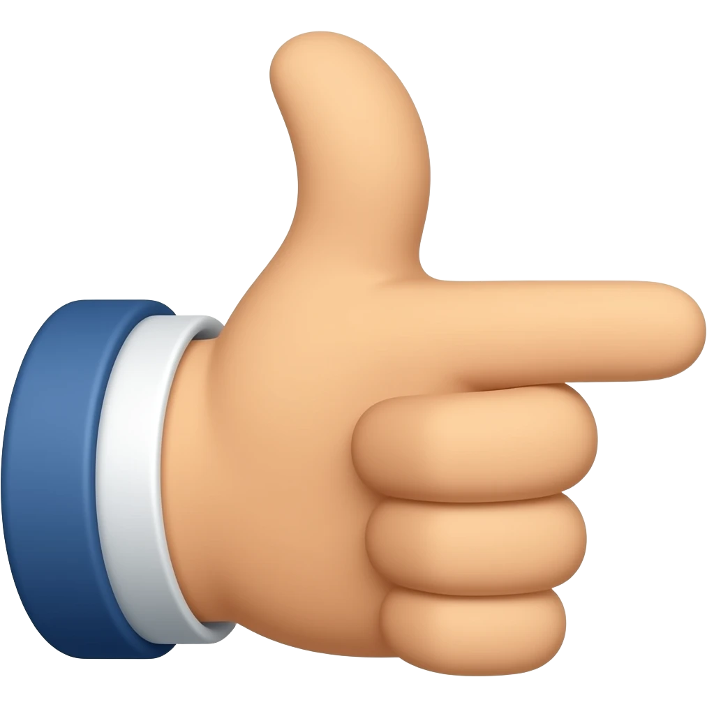 Pulgar señalando a la derecha emoji