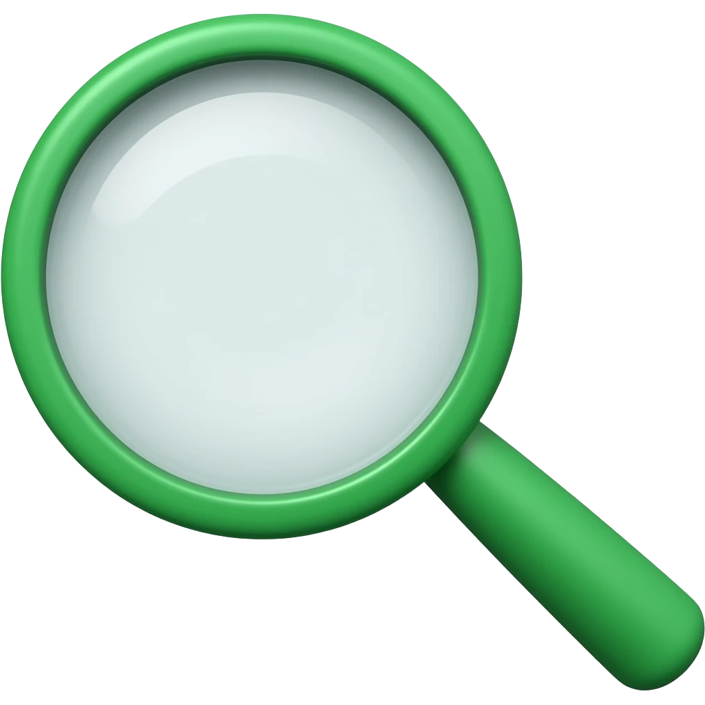 lupa verde emoji
