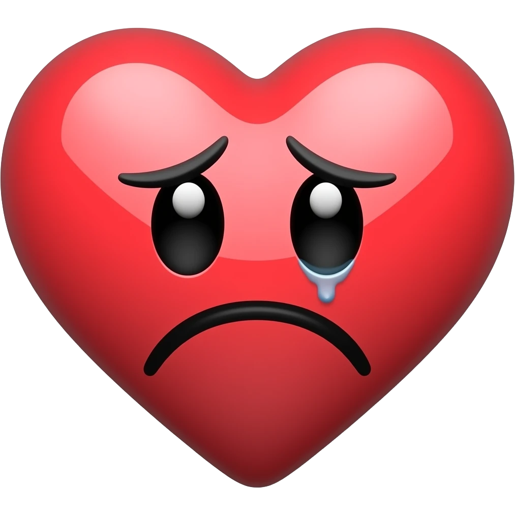 Sad heart emoji