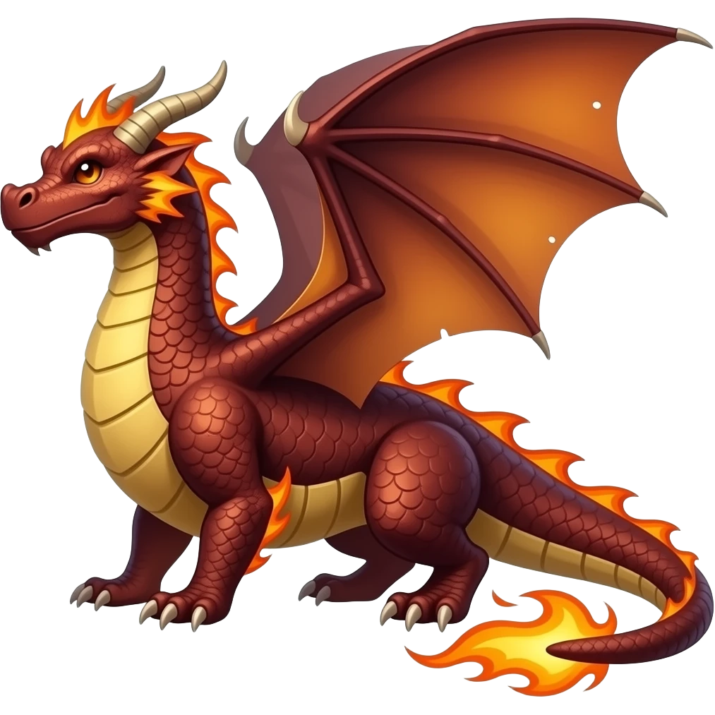 Dragon with fire drogon emoji