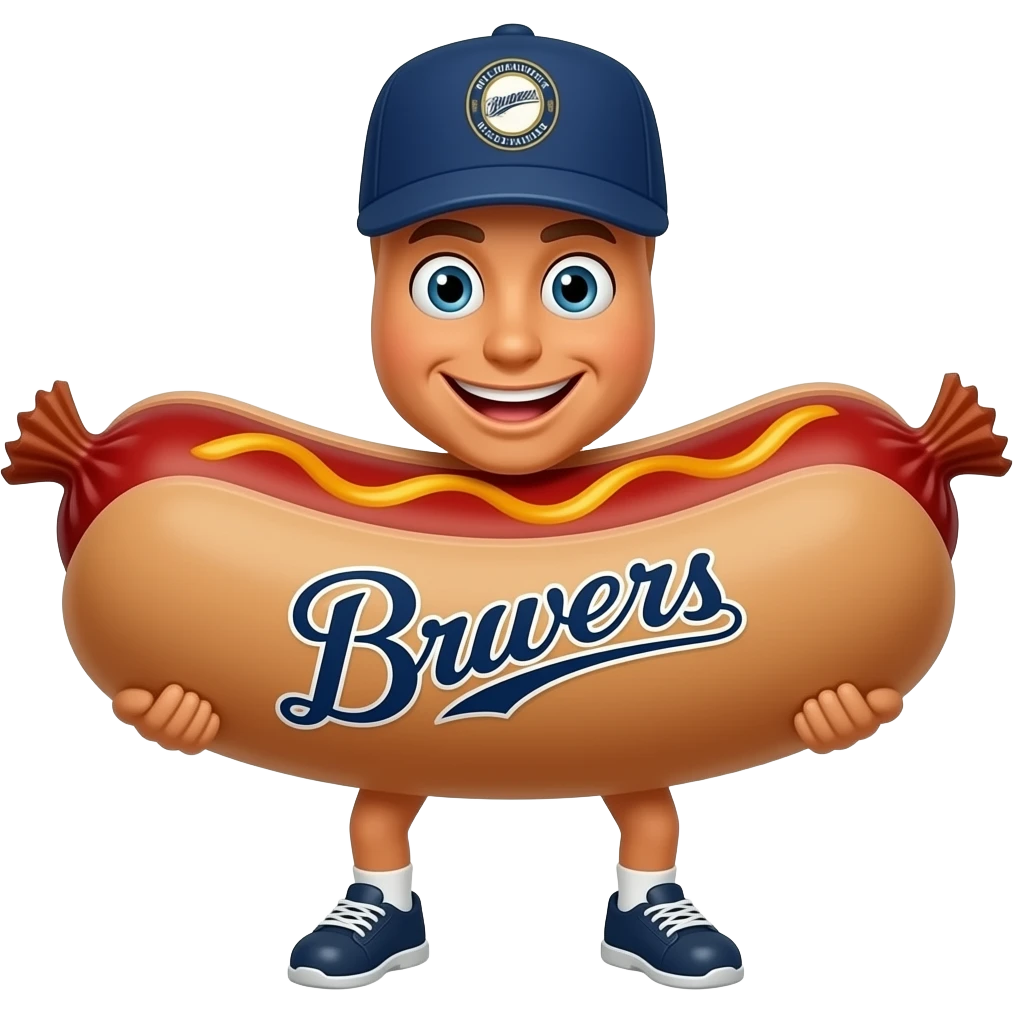 Usingers sausage mascot from the Milwaukee Brewers stadium emoji