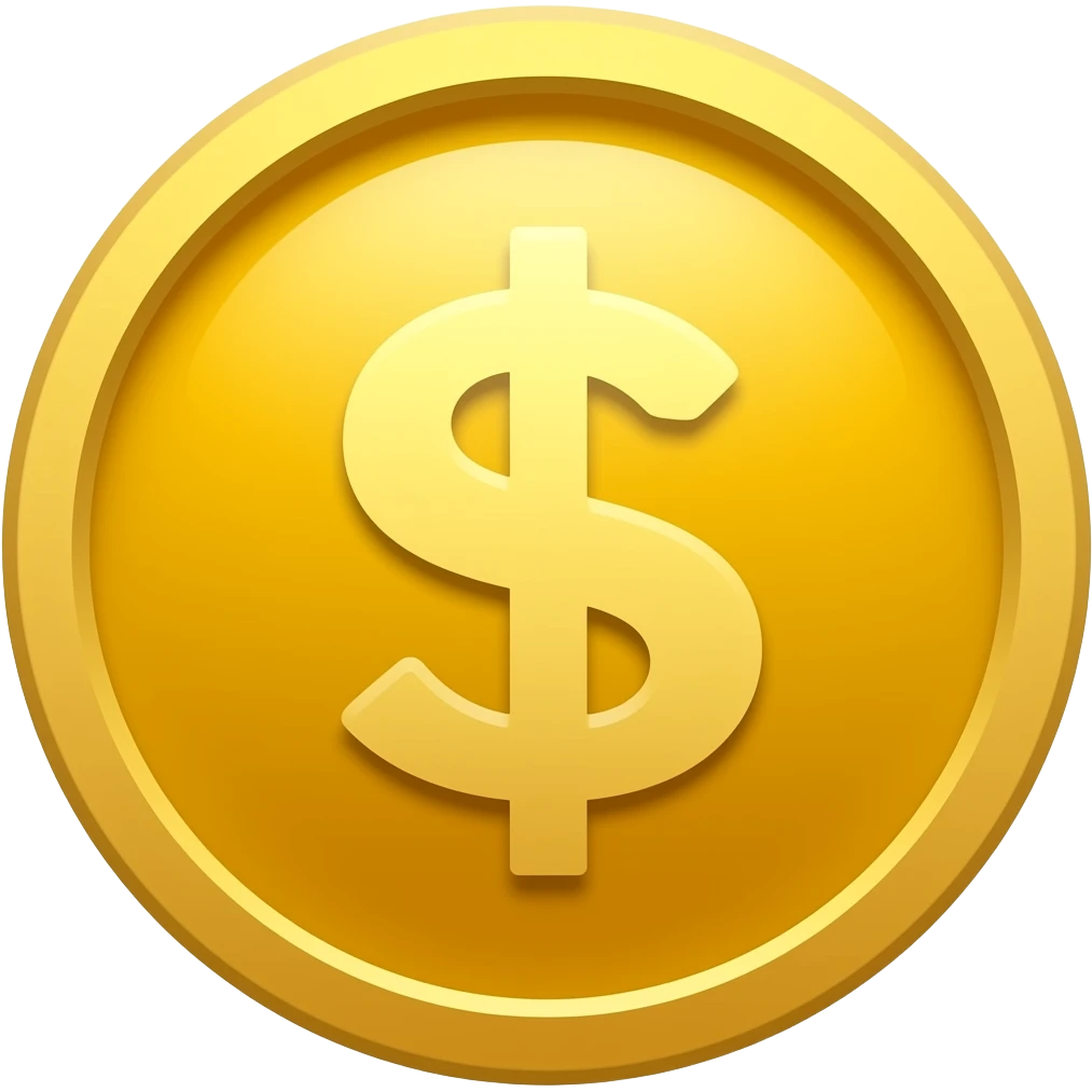 moneda dorada emoji