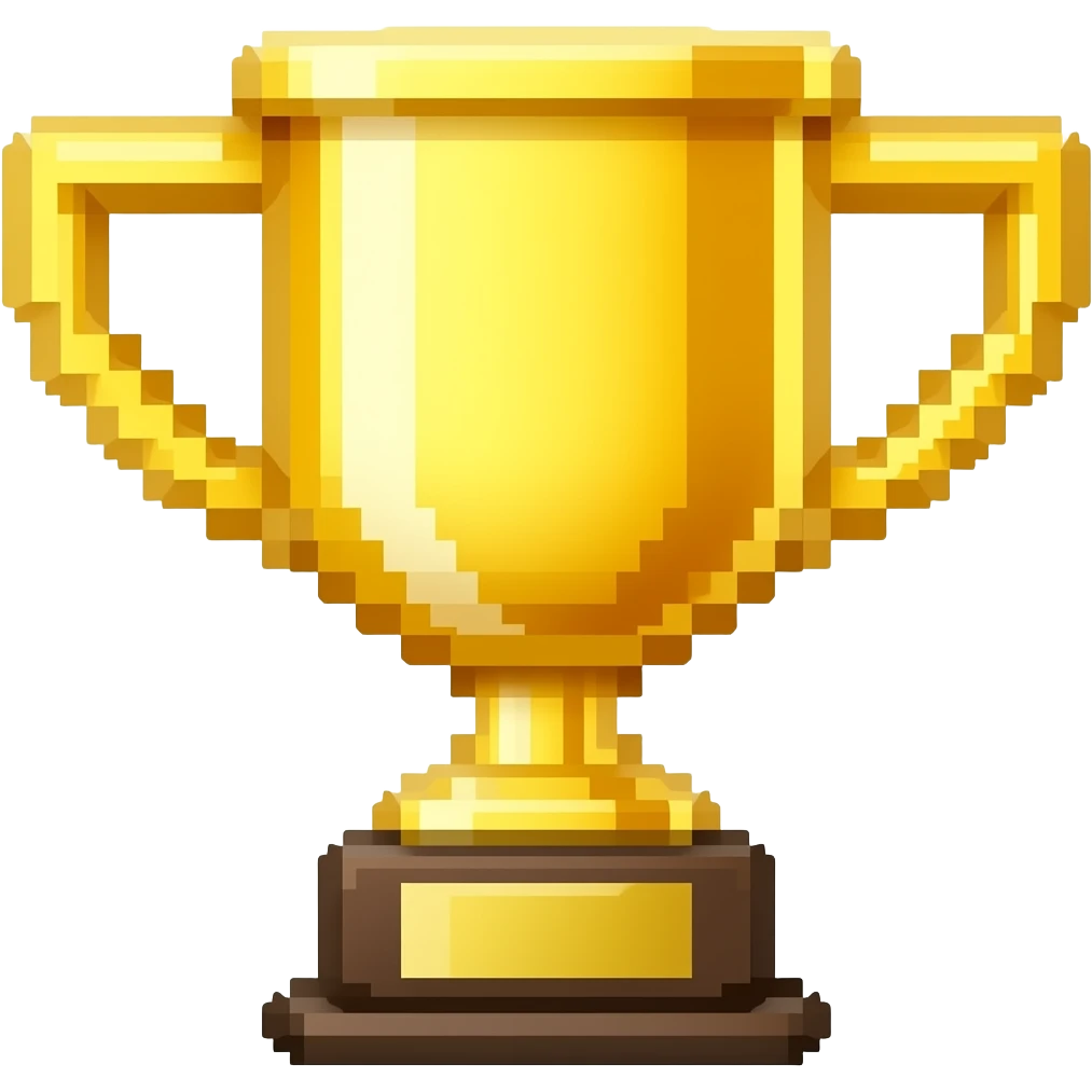 pixel gold tropy 1st emoji