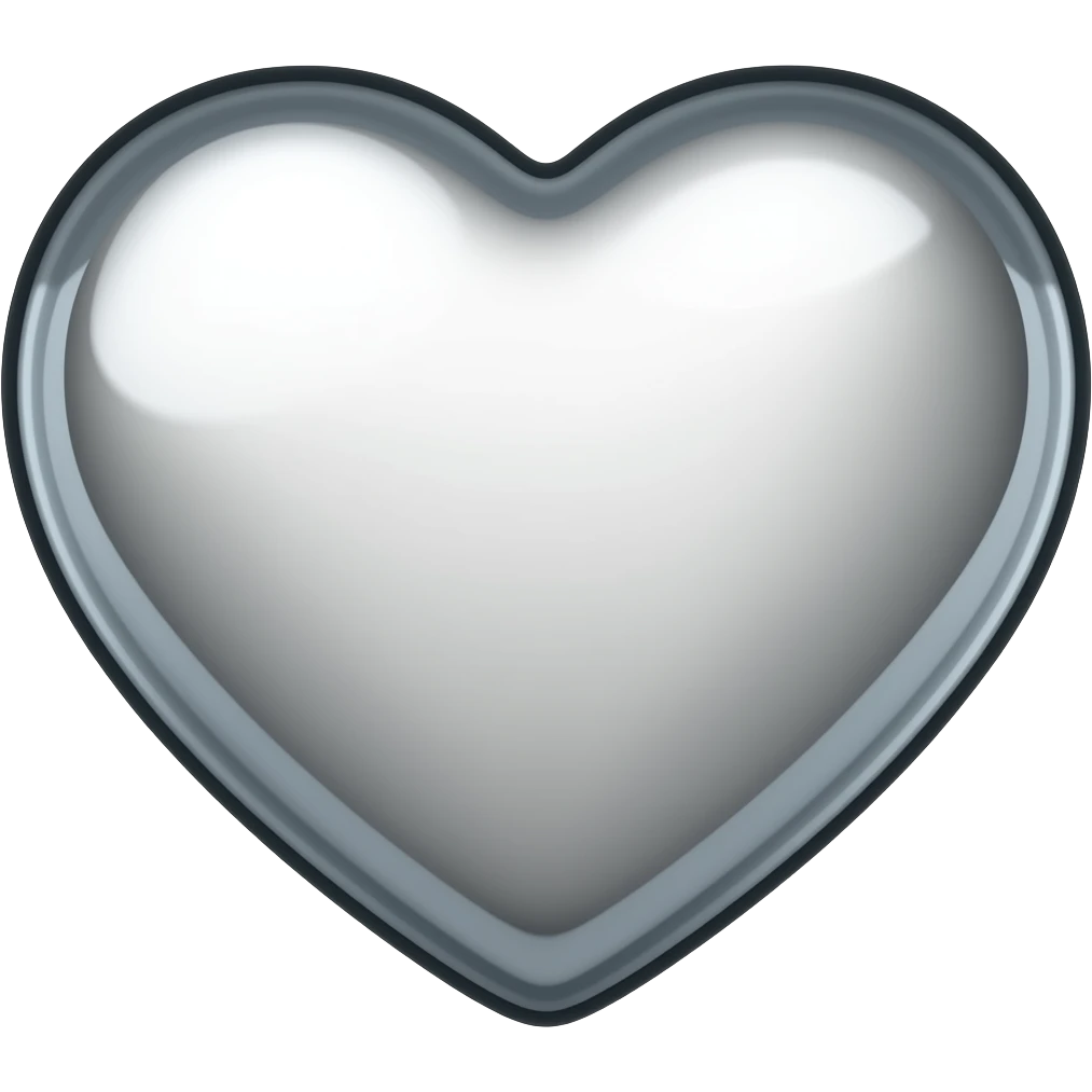 Chrome heart emoji