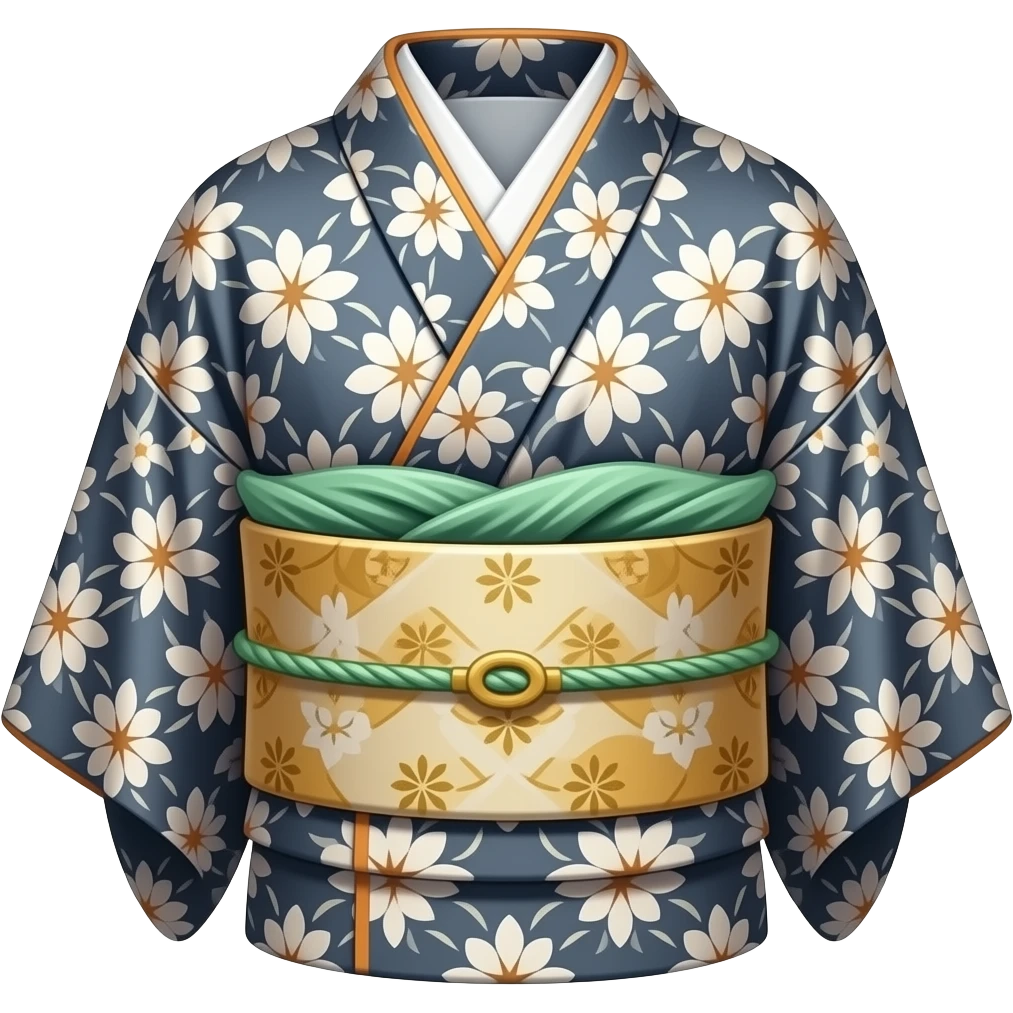 この文字は、着物の帯締めのモチーフを表しています。 着物というと、古くから存在する日本の伝統的な衣装です。現代でも、結婚式や成人式、お正月やお祭りなどの特別なイベントに着用されることがあります。着物は、洋服とは異なり、帯をきつく締めることで身体のラインを強調するスタイルが基本的な着こなし方です。 emoji