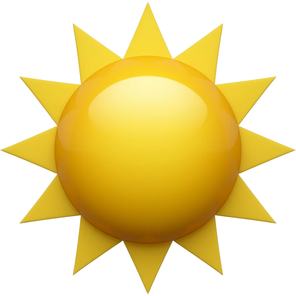 Sun 3d emoji