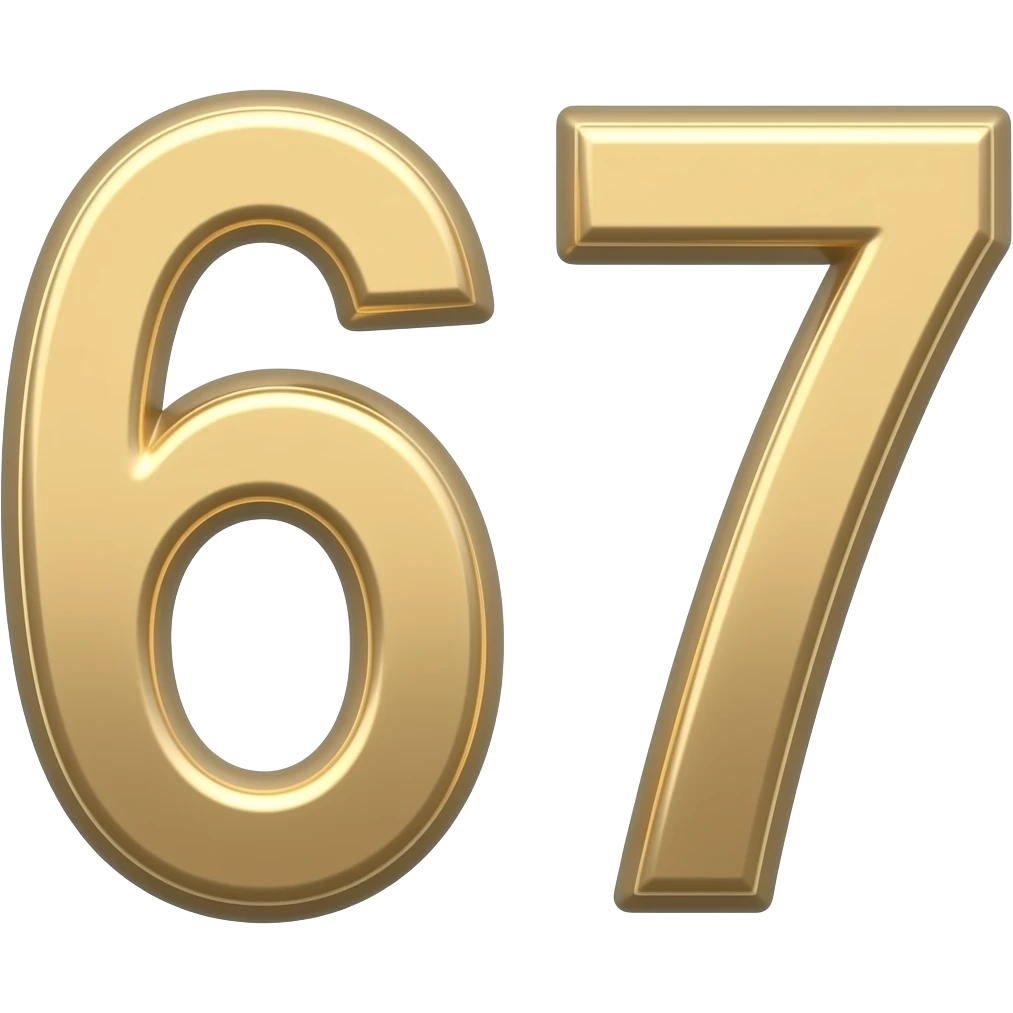 Number 67 emoji