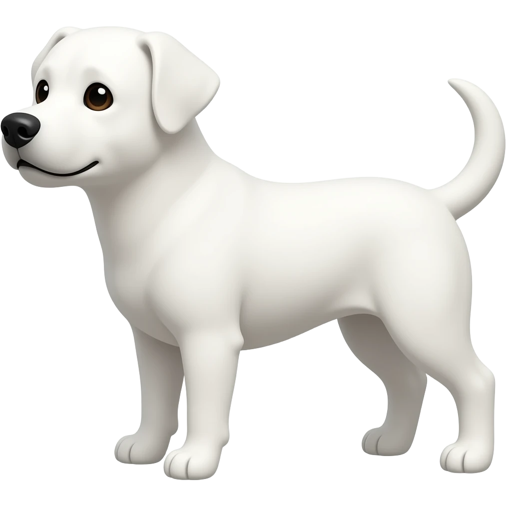 Beyaz köpek emoji
