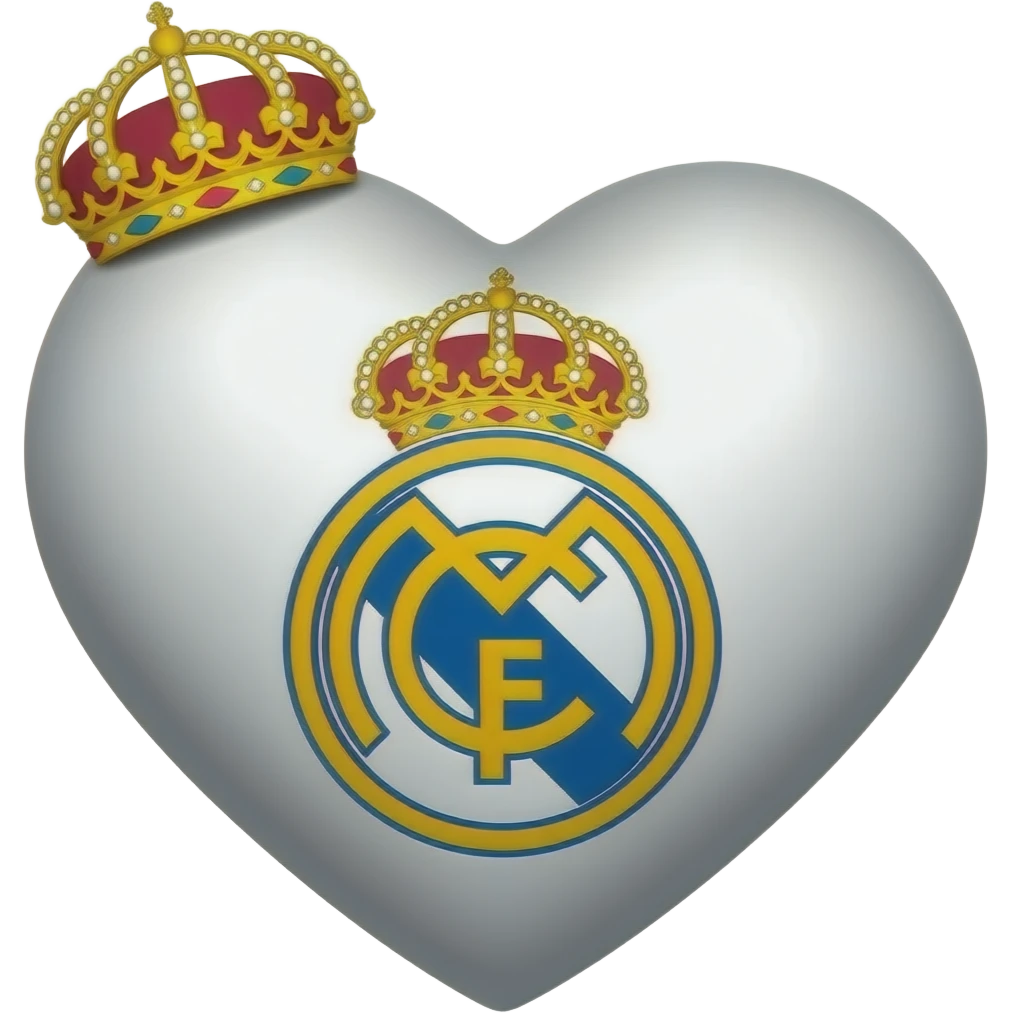 Corazon con  corona y j real madrid emoji