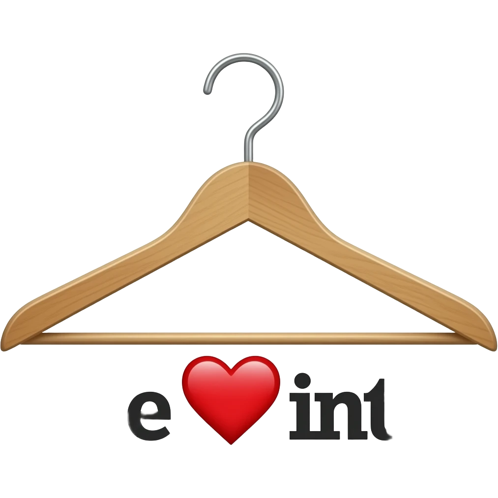 Hanger with saying "we ❤ intd" emoji